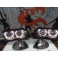 Farois angel eyes BMW E46 4 portas / limosine 98-01 fundo preto com angel eyes em branco