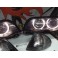Farois angel eyes BMW E46 4 portas / limosine 98-01 fundo preto com angel eyes em branco