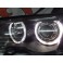 Farois angel eyes BMW E46 4 portas / limosine 98-01 fundo preto com angel eyes em branco