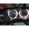 Farois angel eyes BMW E46 4 portas / limosine 98-01 fundo preto com angel eyes em branco