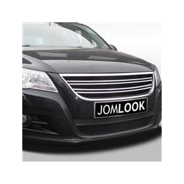 Grelha, VW Tiguan 07-11, double rib, chrome/black, badgeless
