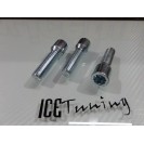Pernos aperto interior conicos cinza prata para espa&ccedil;adores ate 20mm 12 x 1,50