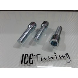 Pernos de aperto interior conicos cinza prata para espa&ccedil;adores ate 20mm 14 x 1,25