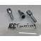 Pernos de aperto interior conicos cinza prata para espaçadores ate 20mm 12 x 1,50