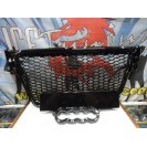 Grelha frontal AUDI A4 B8 08-11 RS4 look com suporte para símbolo em preto brilhante