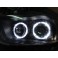 Farois frontais Angel eyes BMW E39 Fundo preto 95-00