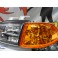 Faróis frontais Honda Civic 92-95 JDM + piscas frontais laranja Euro Look estilo americano (função minimo + pisca) 2 / 3 portas 