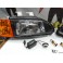 Faróis frontais Honda Civic 92-95 JDM + piscas frontais laranja EuroLook estilo americano (função minimo + pisca led) 2/3 portas