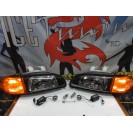 Faróis frontais com luz branca 5000k Honda Civic 92-95 JDM + piscas frontais laranja JDM Look estilo americano 2/3 portas