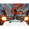 Faróis frontais Honda Civic 92-95 JDM + piscas frontais laranja JDM Look estilo americano (função minimo + pisca led) 4 portas