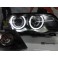 Farois angel eyes BMW E46 4 portas / limosine 98-01 fundo preto