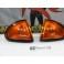 Pisca / farois / farolins / honda civic crx del sol fundo laranja