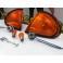 Pisca / farois / farolins / honda civic crx del sol fundo laranja JDM