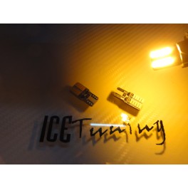 Led Can Bus T10 / w5w Laranja 2W, 250 LUMENS 12V Sem polaridade LED SAMSUNG, C/1 Ano De Garantia