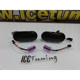 Pisca farolins laterais led din&acirc;mico fundo preto VW Polo 6N 6N2 9N 9N2 Caddy Sharan Vento Jetta Eos