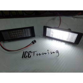 Suporte de l&acirc;mpada de matricula com led branco para Fiat Multipla, Marea, Marea Gamma