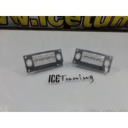 Suporte De L&acirc;mpada De Matricula Com Led Branco Audi A4/S4/RS4 avant 1999-2001, A3 8L 01-03