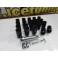 Porcas / Lug Nuts em preto com 32x20mm 14x1.50 Conjunto 20 Unidades + Chave