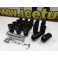 Porcas / Lug Nuts em preto com 32x20mm 14x1.50 Conjunto 20 Unidades + Chave