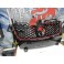 Grelha, JOM, VW Golf 5, GTI look, homey comb mesh, black with red frame line