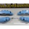 Kit 4 capas de travao Brembo com tinta de alta temperatura Foliatec Azul celeste Brilhante