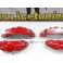 Kit 4 capas de travao Brembo com tinta de alta temperatura Foliatec Vermelho Mate