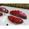 Kit 4 capas de travao Brembo com tinta de alta temperatura Foliatec Vermelho Mate