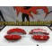 Kit 4 capas de travao Brembo com tinta de alta temperatura Foliatec Vermelho Mate