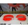 Kit 4 capas de travao Brembo com tinta de alta temperatura Foliatec Laranja Neon Brilhante