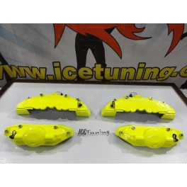 Kit 4 capas de travao universal com tinta de alta temperatura Foliatec Amarelo Neon Brilhante
