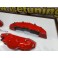 Kit 4 capas de travao Brembo com tinta de alta temperatura Foliatec Vermelho Performance Brilhante
