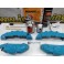Capas Brembo + Tinta alta temperatura Foliatec Azul Celeste Brilhante
