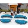 Capas Brembo + Tinta alta temperatura Foliatec Azul Celeste Brilhante