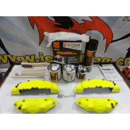 Capas universal + Tinta alta temperatura Foliatec Amarelo N&eacute;on Brilhante