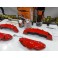 Capas Brembo + Tinta alta temperatura Foliatec Vermelho Néon Brilhante