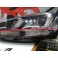 Faróis frontais com luz diurna VW Golf 7 2012-2017 fundo preto GTI LOOK 