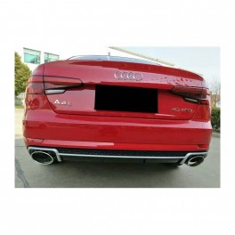 Spoiler / difusor traseiro em pl&aacute;stico ABS + ponteiras, para Audi A4 B9, de 2015-2019 Look RS4