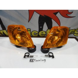 Pisca frontal + l&acirc;mpadas de pisca "diaden vision" para VW Passat 3B / B5 96-00 Fundo Laranja JDM