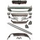 Kit Para-choques Frontal + faróis de nevoeiro + embaladeiras +difusor VW Golf 7 GTI look em plástico