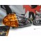 Faróis frontais Honda crx del sol 92-97 JDM Fundo preto + piscas laranja JDM look
