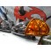 Faróis frontais Honda crx del sol 92-97 JDM Fundo preto + piscas laranja JDM look