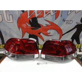 Farois / farolins Honda CRX DEL SOL 92-97 Vermelho/Cristal 