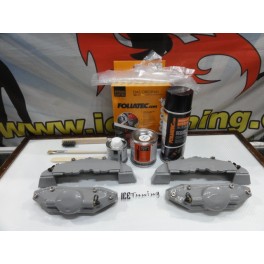 Capas universal + Tinta alta temperatura Foliatec Cinza "circuit grey" Brilhante Brilhante