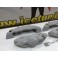 Kit 4 capas de travao Brembo com tinta de alta temperatura Foliatec Cinza Prata Metalico Marina Bay Brilhante