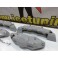 Kit 4 capas de travao Brembo com tinta de alta temperatura Foliatec Cinza Prata Metalico Marina Bay Brilhante