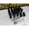 Porcas / Lug Nuts em preto com 32x20mm 14x1.50 Ideal para Tesla e Honda Conjunto 20 Unidades + Chave