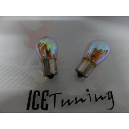 Lampadas de pisca 12v 21w DIADEM / Azure Vision Polo descentrado BAU15S Rainbow Effect orange