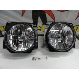 Farois frontais com luz branca 5000k para VW Golf 2 / II com fundo cristal