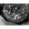 Faróis vw golf 2 / ii fundo cristal c/cruz preta