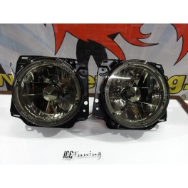 Farois frontais Angel eyes VW Golf 2 / II fundo preto